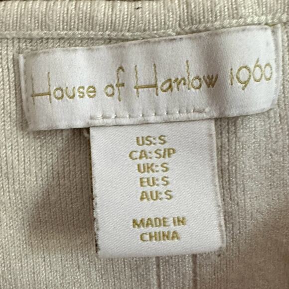 HOUSE OF HARLOW 1960 | Knit Square Neck Corset Style Crop Tank | Size Small - Picture 2 of 4